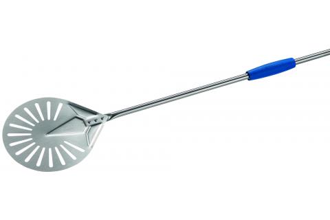 Stainless steel perforated small pizza peel