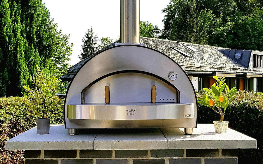 Alfa 4 PIZZE Copper Countertop Wood Fired Pizza Oven FX4P LRAM T