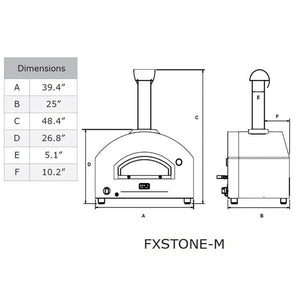 Alfa STONE Medium 27-Inch Countertop Gas Pizza Oven FXSTONE-M