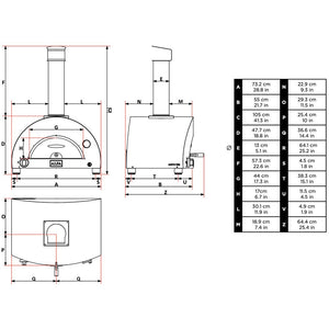 Alfa ONE 23-Inch Countertop Gas Pizza Oven FXONE-GRAM-U